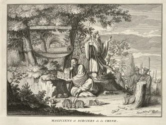 Magiciens et sorciers de la Chine, de Cérémonies et coutumes religieuses de tous les peuples du monde, pub.1736