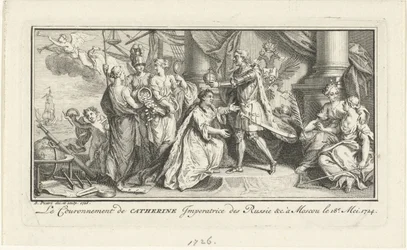 Pierre le Grand couronne sa femme Catherine Ière comme impératrice, 1726
