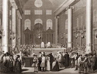 Fête juive de Pourim ou Cots Gravure de "Illustration des cérémonies et coutumes religieuses de tous les peuples du monde" par Bernard Picart (1723-1743) 1819 Collection privée