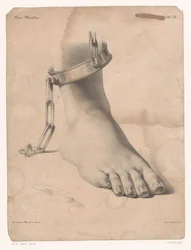 Étude de pied avec cheville enchaînée (Kleine tekenvoorbeelden, Petits Modèles)