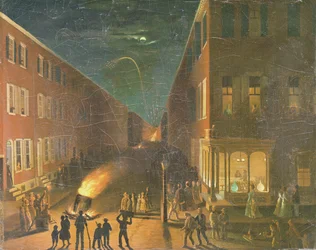 Feu de joie de la nuit électorale, 1864