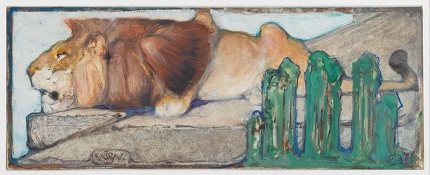 Lion couché