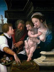 "La Sainte famille" Peinture de Bernard van Orley (Barend, Barent, Bernaert de Bruxelles)