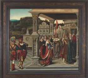 Sainte Hélène devant le Pape à Rome