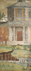 Céphale et Pan au temple de Diane, vers 1520-1522 (fresque)