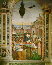 Aeneas Silvius Piccolomini, le pape Pie II dans le port d