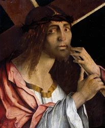 Christ portant la croix, par Bernardino di Bosio Zaganelli (vers 1460-vers 1510), Italie