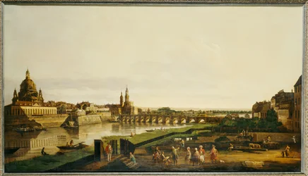 Vue de Dresde depuis la rive droite de l