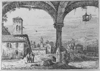 Paysage - Vue de Padoue depuis les fortifications