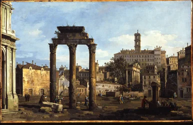 Rome - Le Forum avec le Temple de Castor et Pollux
