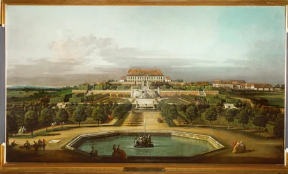 Château de Schlosshof vu du jardin (huile sur toile)