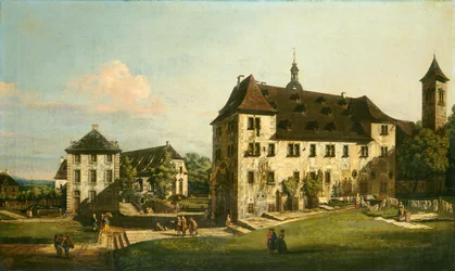 La forteresse de Königstein : cour avec la Magdalenenburg