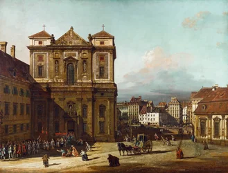 La Freyung à Vienne, du nord-ouest, entre 1758 et 1761