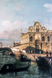 Le Rio dei Mendicanti et la Scuola di San Marco (huile sur toile)