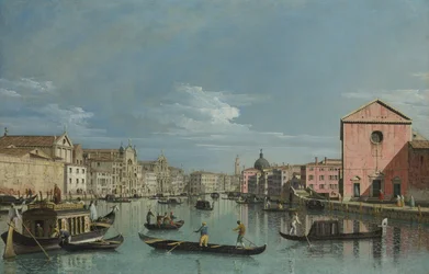 Venise. Hauts du Grand Canal face à Santa Croce, années 1740
