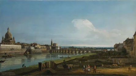 Vue de Dresde avec la Frauenkirche à gauche, 1747