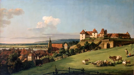 Vue de Pirna depuis le château de Sonnenstein