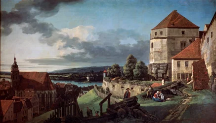 Vue de Pirna depuis la forteresse de Sonnenstein, vers 1752-1755