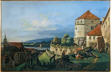 Vue de Pirna, prise depuis le château de Sonnenstein ...