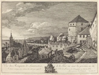 Vue des remparts de Sonnenstein