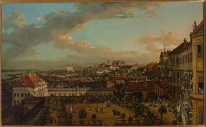 Vue de Varsovie depuis la terrasse du Château royal