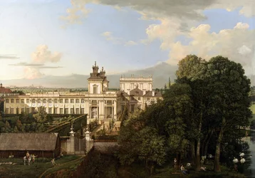 Le palais de Wilanów vu du sud.