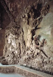 Intérieur de la grotte créée par Bernardo Buontalenti (1531-1608) (Grotta del Buontalenti) (1583-1588) Détail Palazzo Pitti, Giardino di Boboli, Florence, Italie