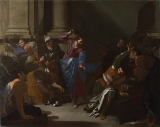Christ chassant les marchands du temple, vers 1645