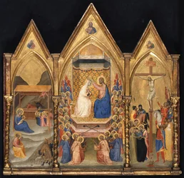 Triptychon (Geburt Christi; Marienkrönung; Kreuzigung)
