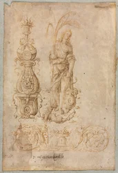Design pour un candélabre, figure allégorique de l