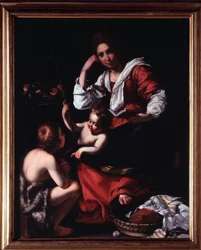 Représentation de la Sainte Famille avec l