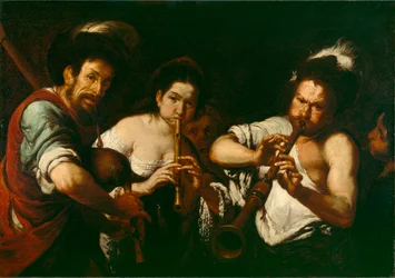 Musiciens de rue, vers 1630