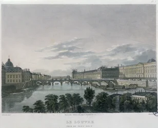 Le Pont ou Passerelle des Arts, Paris, 1832