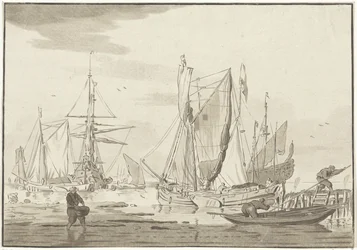 Déchargement de navires amarrés