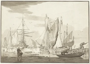 Déchargement de navires amarrés