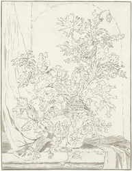 Vase avec des fleurs pour une niche