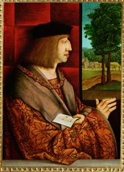 Empereur Maximilien Ier (peinture sur bois de tilleul)