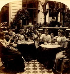 Rafraîchissant - Unter den Linden Café, Berlin, Allemagne, 1894
