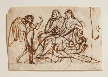Cupidon apporte la rose à Jupiter et Junon