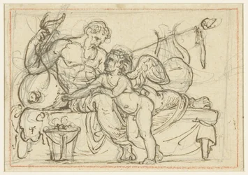 Conception pour un relief avec Amour et une figure couchée d
