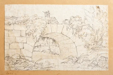 Le pont Ponte de Nono sur la rivière Marrano, hors de Rome (?)