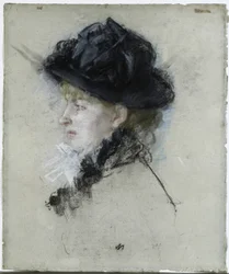 Mademoiselle Louise Riesener avec un chapeau