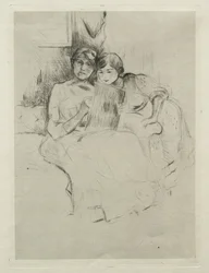 La leçon de dessin (Berthe Morisot dessinant avec sa fille)
