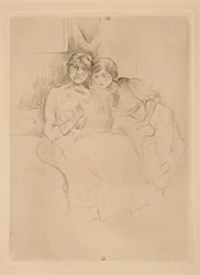 La leçon de dessin : Berthe Morisot et sa fille