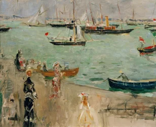 Vue du Solent (Île de Wight) ou Marine en Angleterre