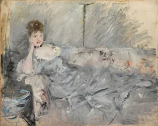 Femme en gris allongée, 1879