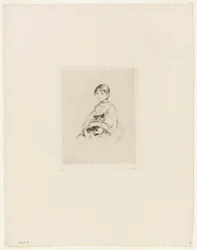 Jeune fille avec un chat