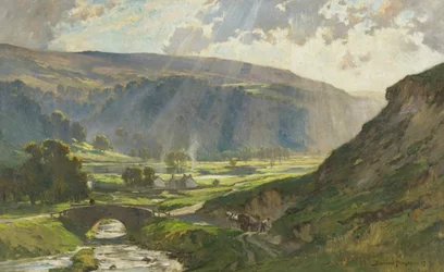 Les collines voilées de soleil de Wharfedale
