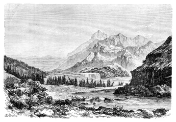 Munku-Sardyk, les montagnes Sayan, Sibérie, Russie, 1895