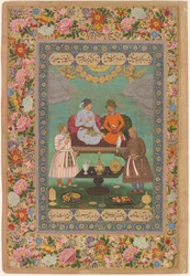 Jahangir reçoit Shah Abbas du St. Petersburg Album, c.1620